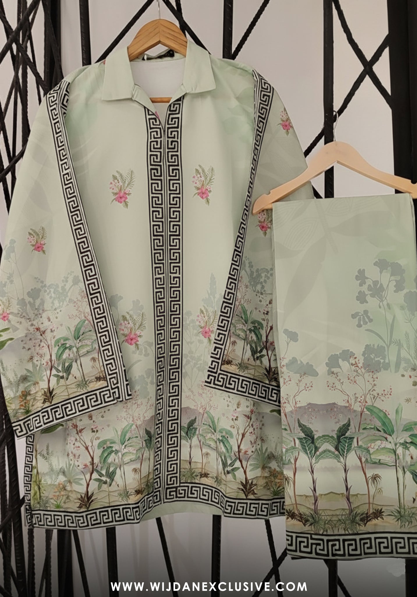 Amna Khadija Fayon RTW Digital Printed Silk 2PC Co-Ords Pret - 2025 D-02