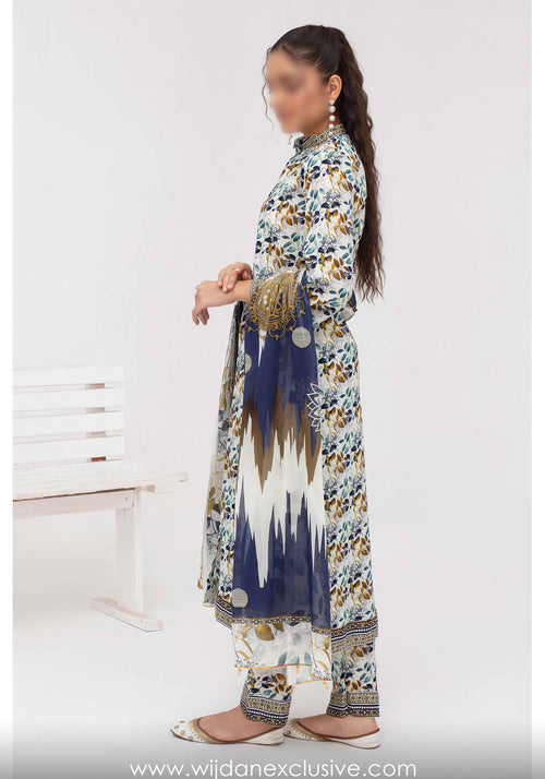 Aleezay Superior Airjet Bana Dora Lawn Collection by Fatima's D-02