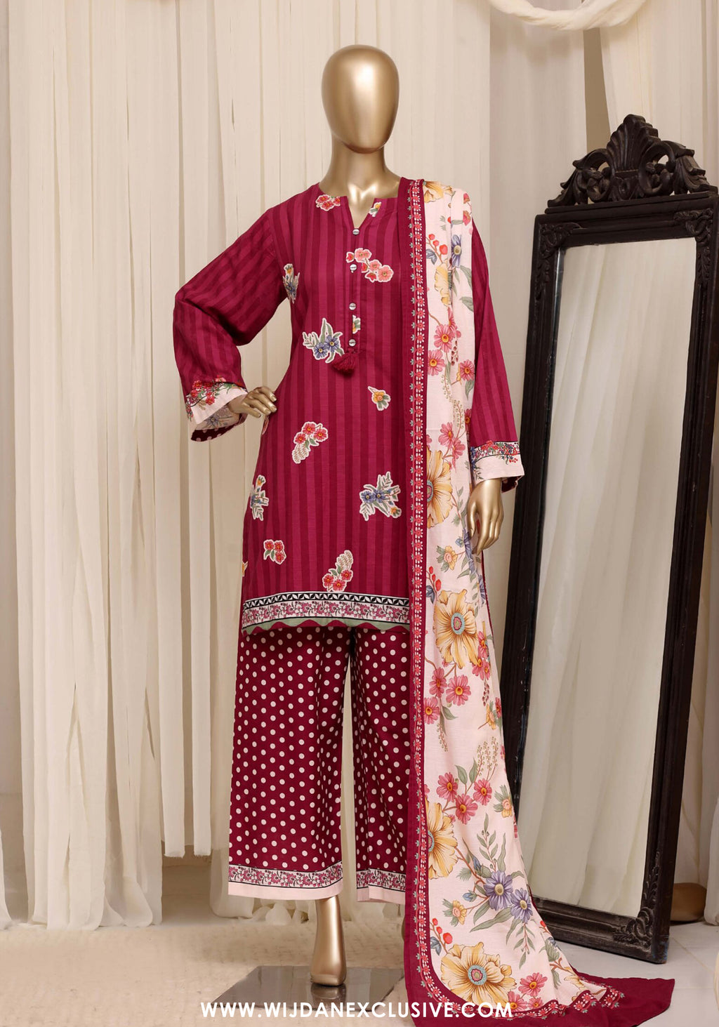 Sadabahar Stitched Printed Khaddar Collection - 2026 (D-02)