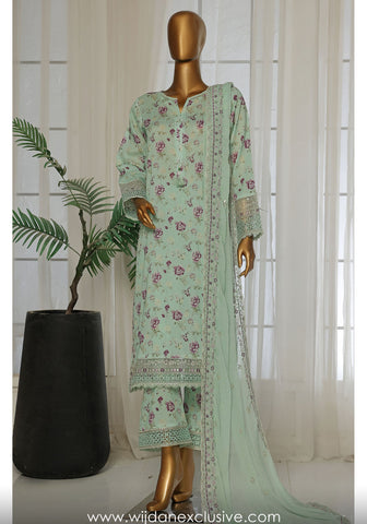 Malika Luxury Embroidered Pret Lawn Coll'25 Vol-02 by Sadabahar D-02