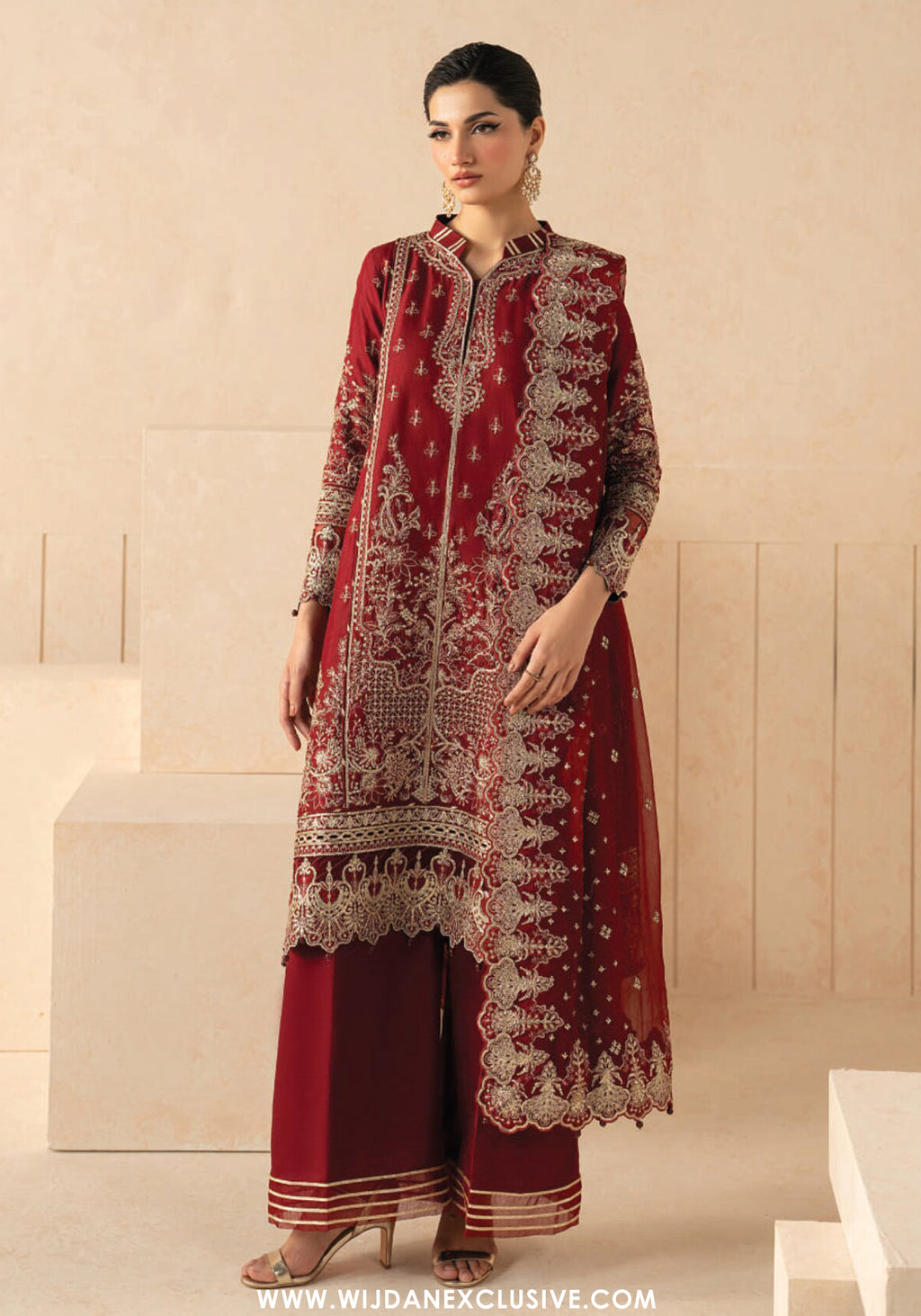 Syleena by Gulaal | Unstitched Embroidered Raw Silk Formal Collection'26 (ROSSELLA)