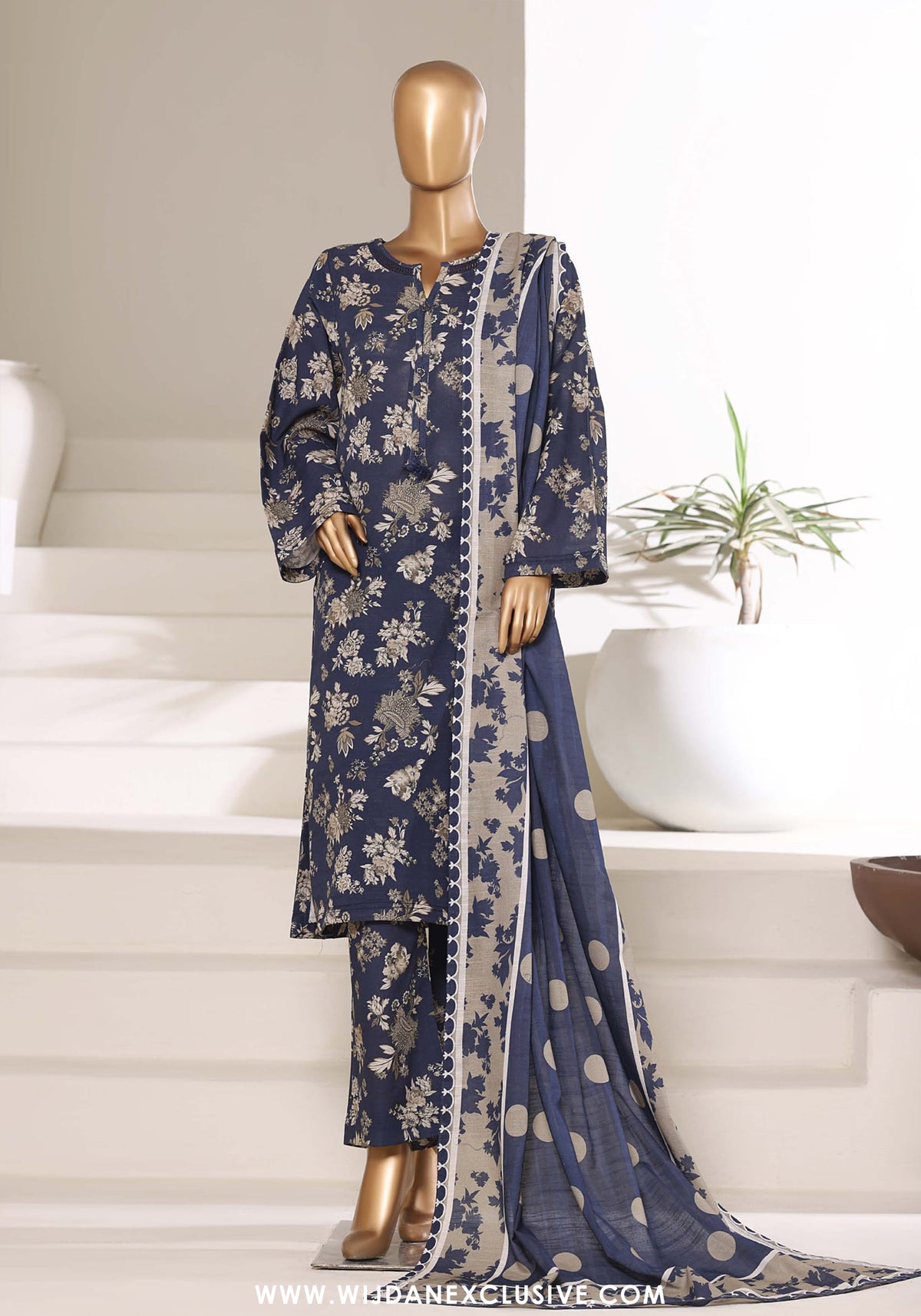 Sadabahar Stitched Printed Khaddar Vol-04 Collection - 2025 (D-02)