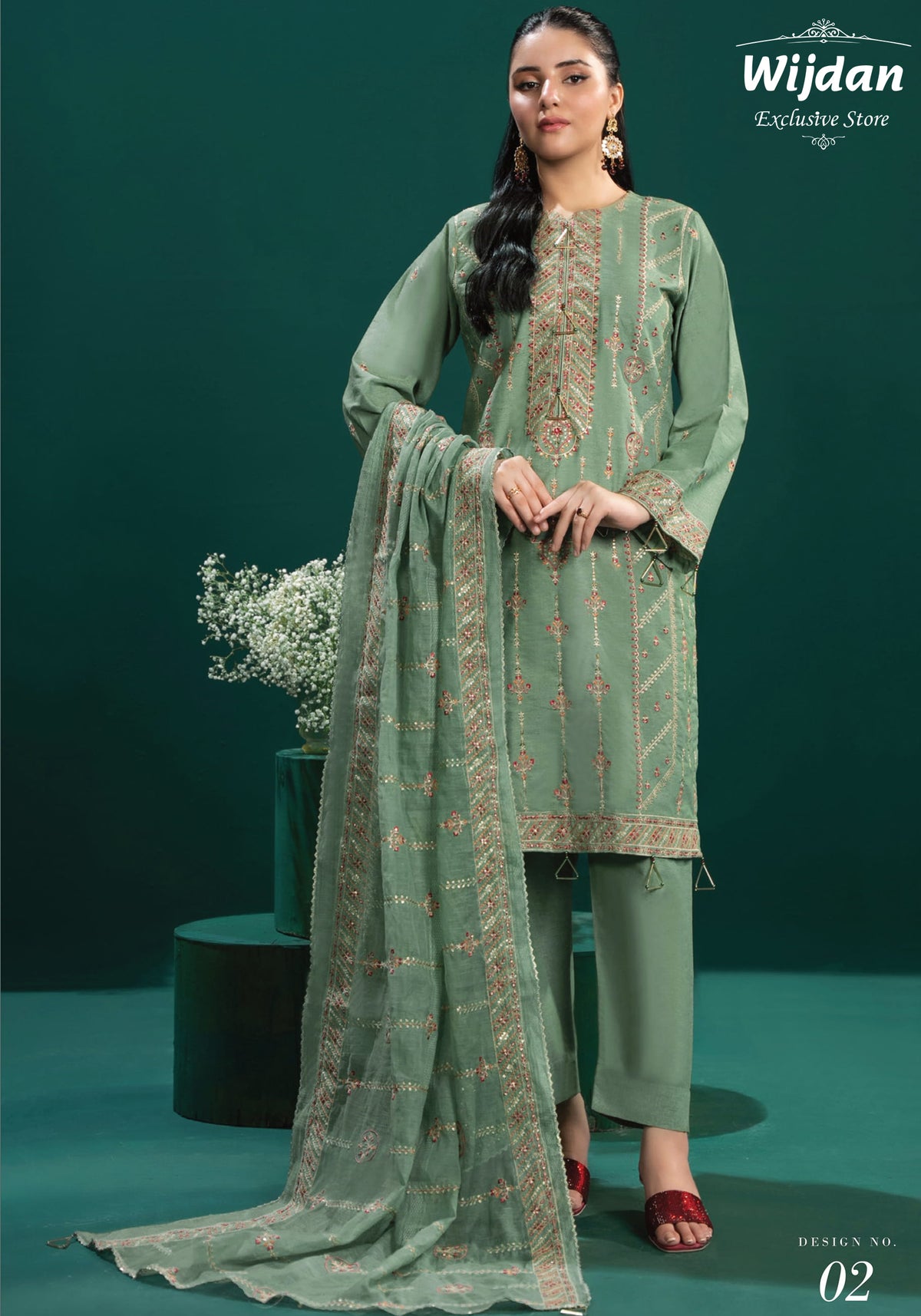 Majestic Luxury Texture Cotton Collection by Rujhan D-02