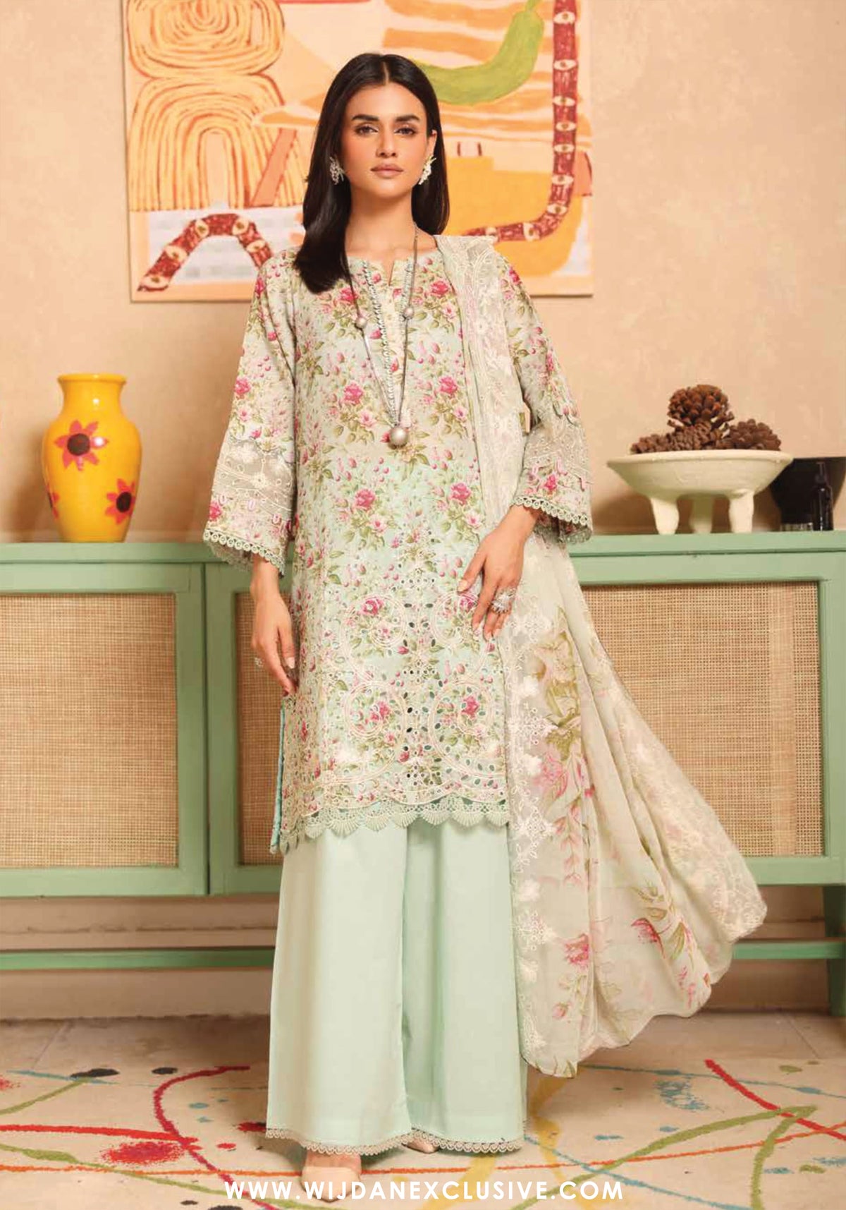 Aleeha Unstitched Embroidered Lawn Chikankari Collection - 2025 by Johra JH-953