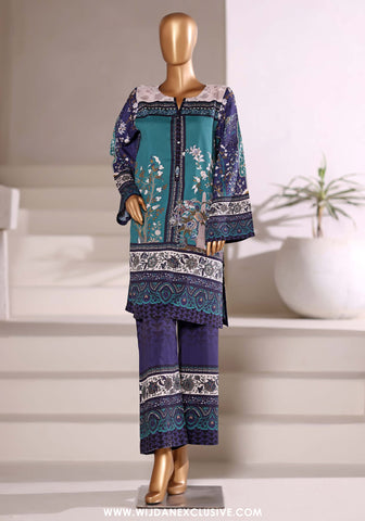 Sadabahar Stitched Printed Viscose 2PC Set Collection - 2025 (BLUE)