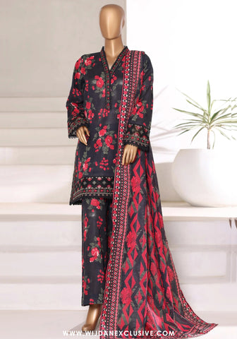 Sadabahar Malika Stitched Embroidered Khaddar Collection - 2025 (BLACK)