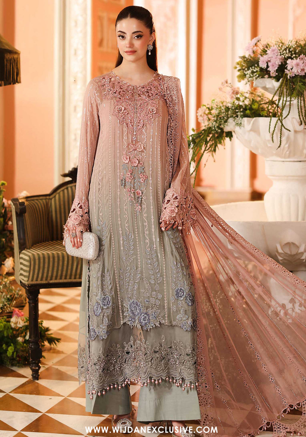 Royale Tea Affair by Maria.B | Unstitched Chiffon Formal Collection - 2026 (D-02)