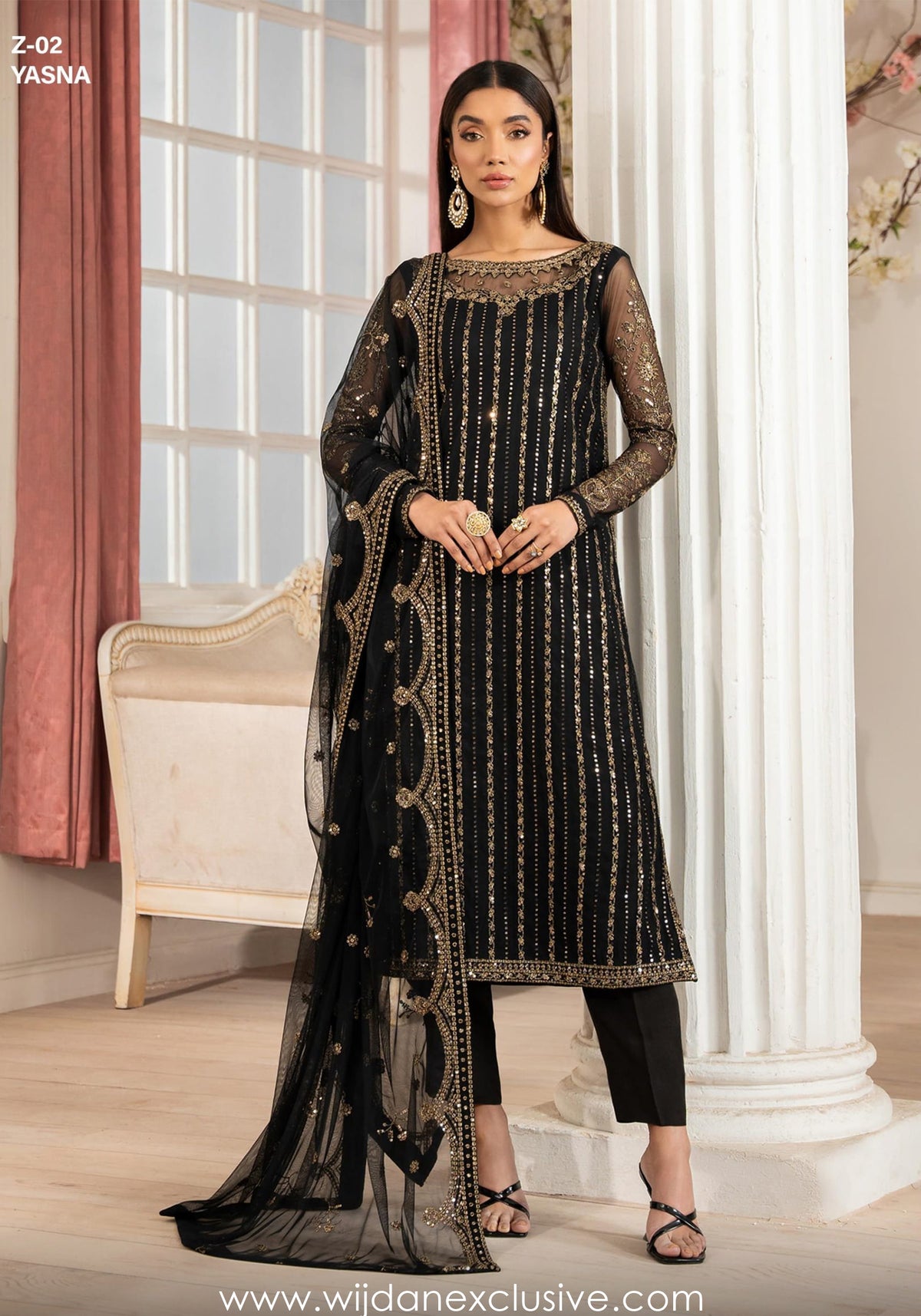 Heer Un-Stitched Formals Collection'25 by Zarif Z-02 YASNA