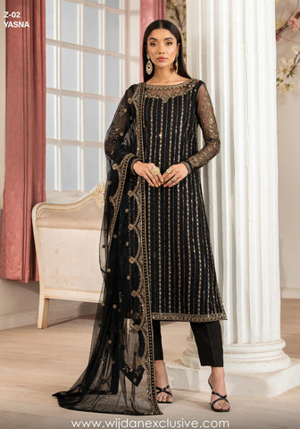 Heer Un-Stitched Formals Collection'25 by Zarif Z-02 YASNA
