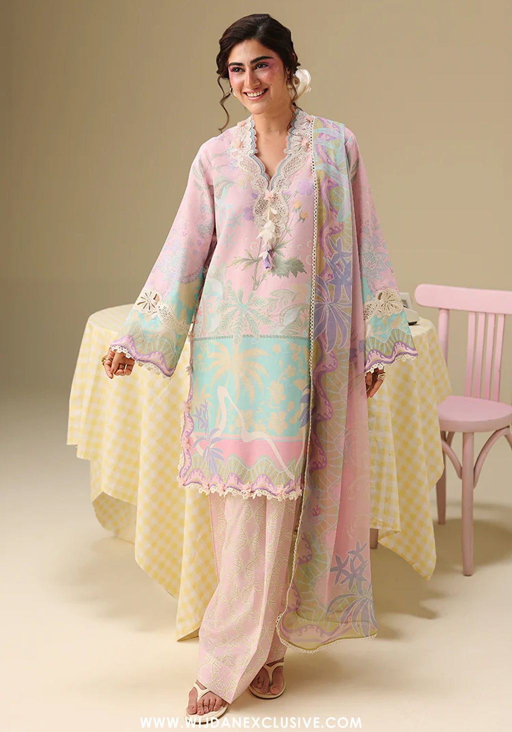 Soleil by Mushq | Unstitched Printed & Embroidered Lawn Collection - 2026 (HONEY PETAL)