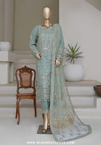 Sadabahar Mahpara Stitched Embroidered Organza Collection - 2025 Vol-17 GREEN