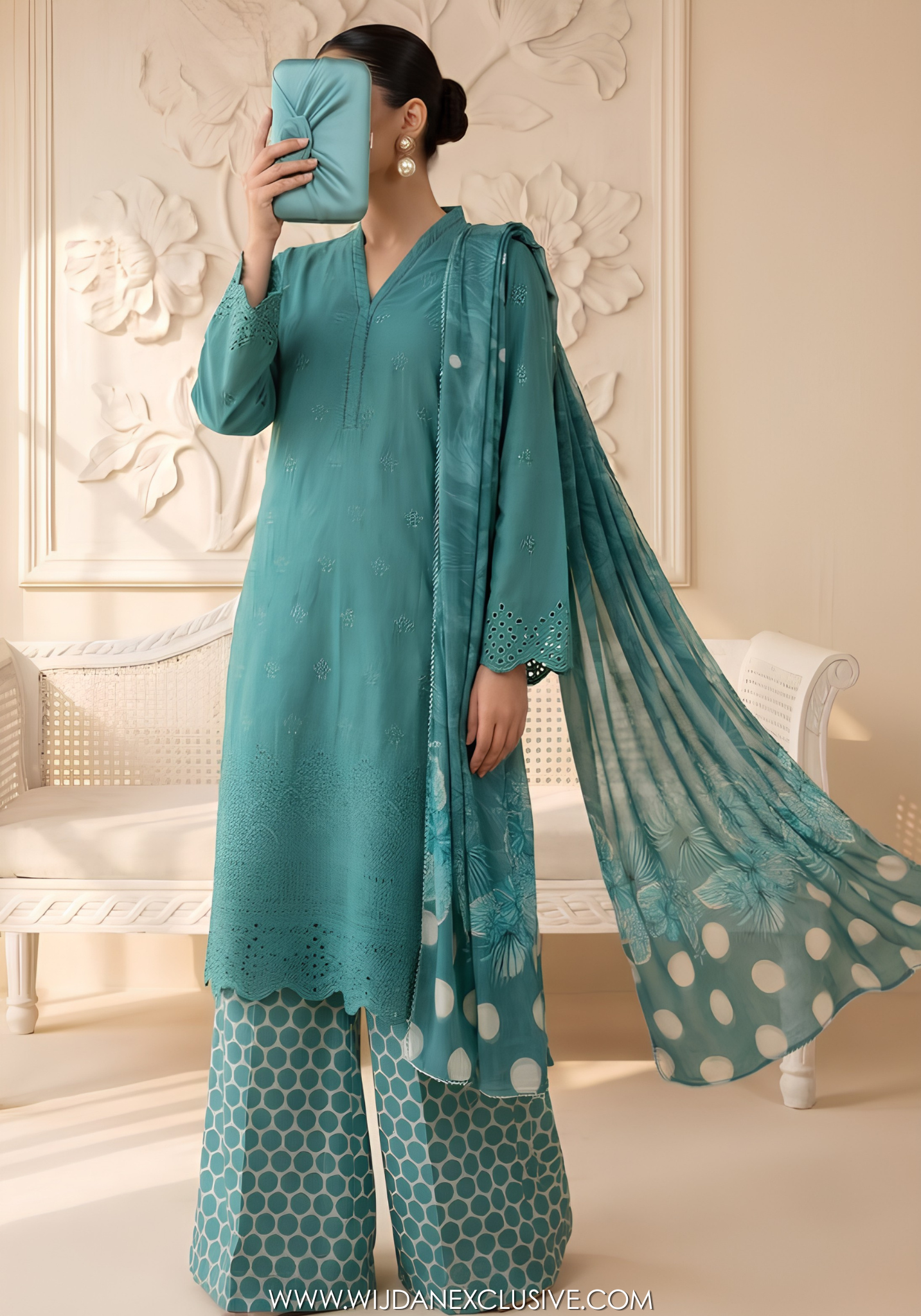 Neesha by Amna Khadija | Stitched 3pc Embroidered Collection - 2026 (D-02)