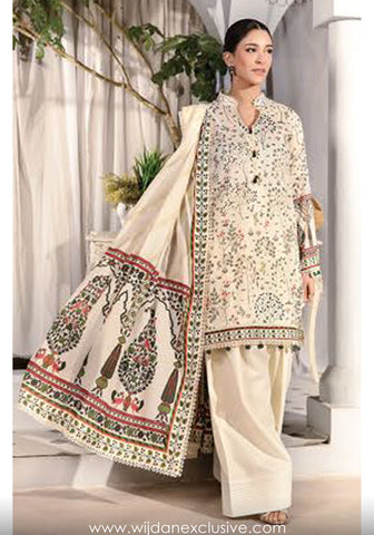 Elaheh Un-Stitched Printed Lawn'25 by M.Basics D-02