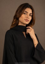 The Noir Essence Plain Black Unstitched Collection - 2026