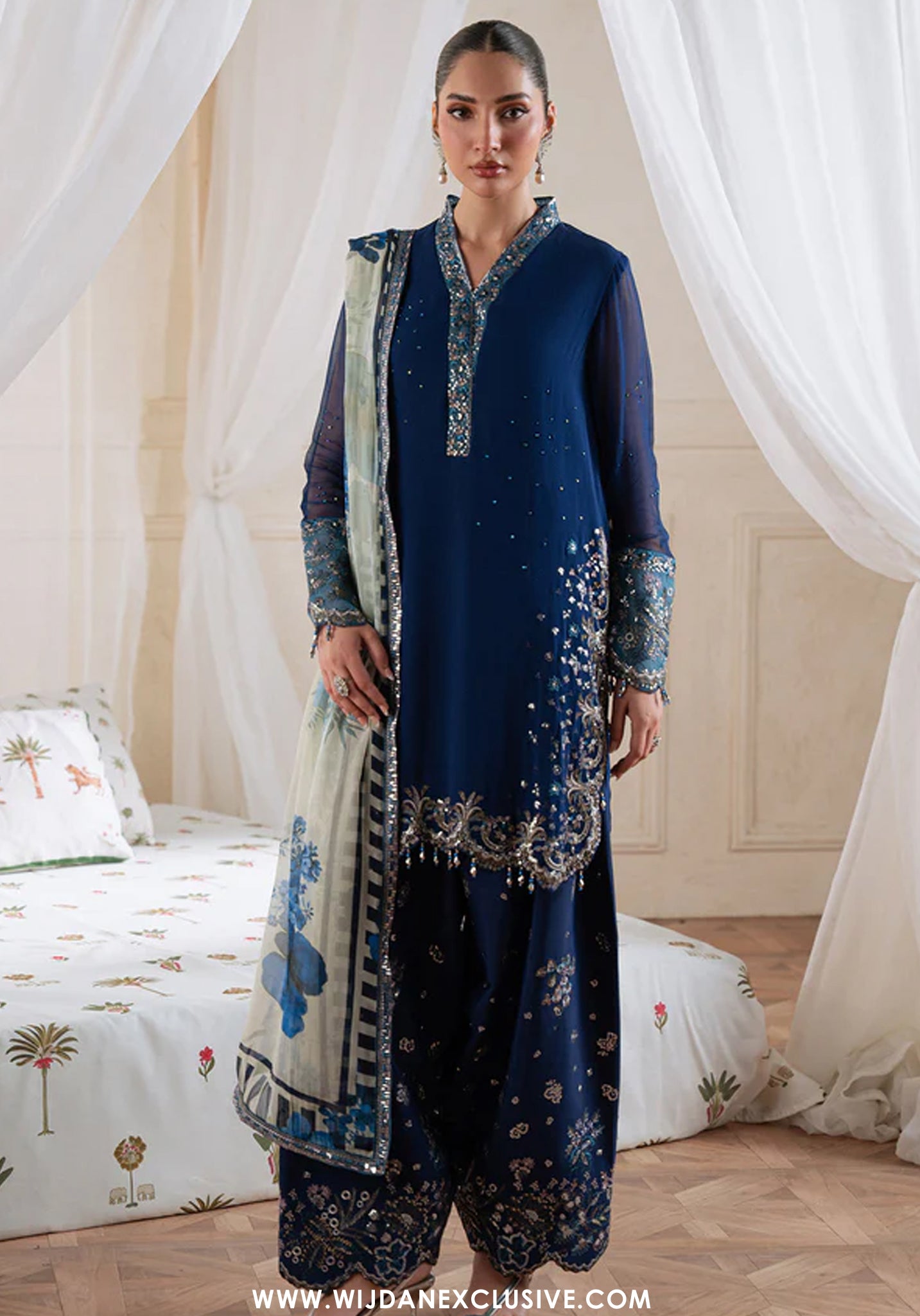 Amaya by Nureh  | Unstitched Embroidered Luxury Formal Chiffon Collection - 2026 (AM-37)