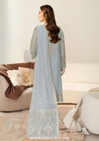 Ramsha Unstitched Embroidered Chiffon Collection - 2025 WF-497