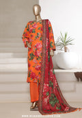 Sadabahar Stitched 3PC Cambric lawn Collection - 2025 Vol-01 Orange