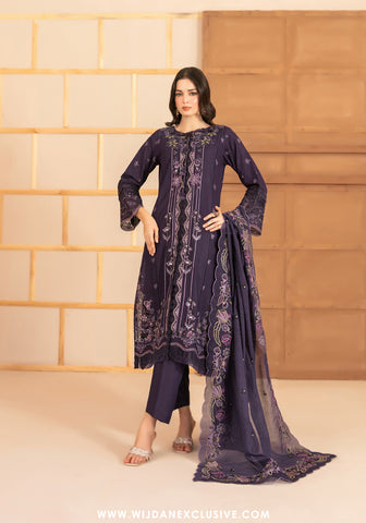 Tawakkal Mahani Semi-Stitched Fancy Embroidered Collection - 2025 D-4312