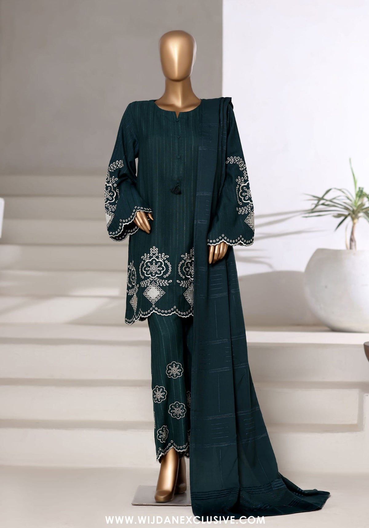 Vybe by Sadabahar | Stitched 3PC Dhanak Co-Ords Collection - 2025 (GREEN)