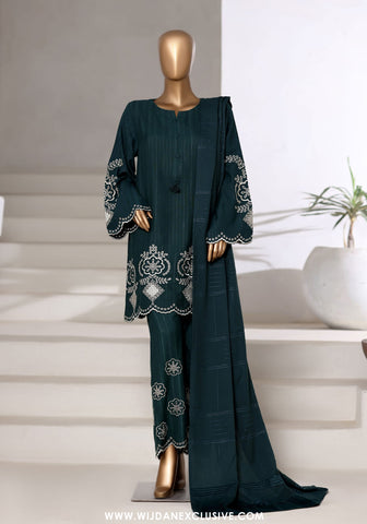 Vybe by Sadabahar | Stitched 3PC Dhanak Co-Ords Collection - 2025 (GREEN)