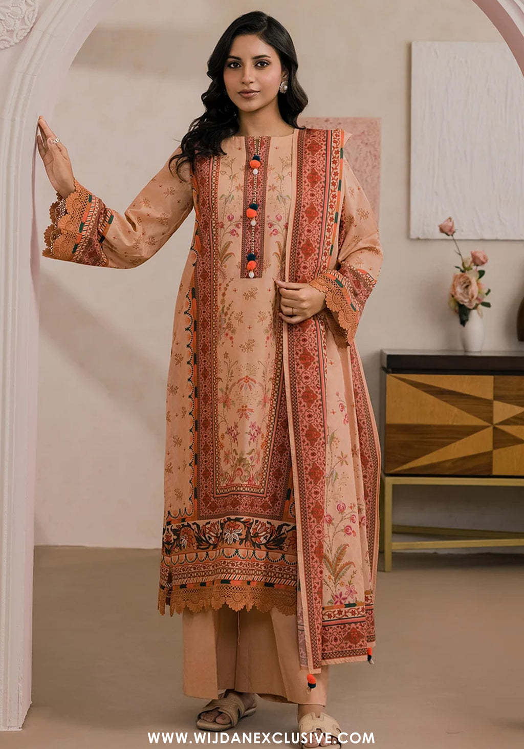 Zellbury Unstitched 3pc Digital Printed Lawn Collection - 2026 (WUS-1010)