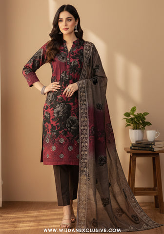Wijdan Unstitched Embroidered Viscose Winter Collection - 2025 D-2052