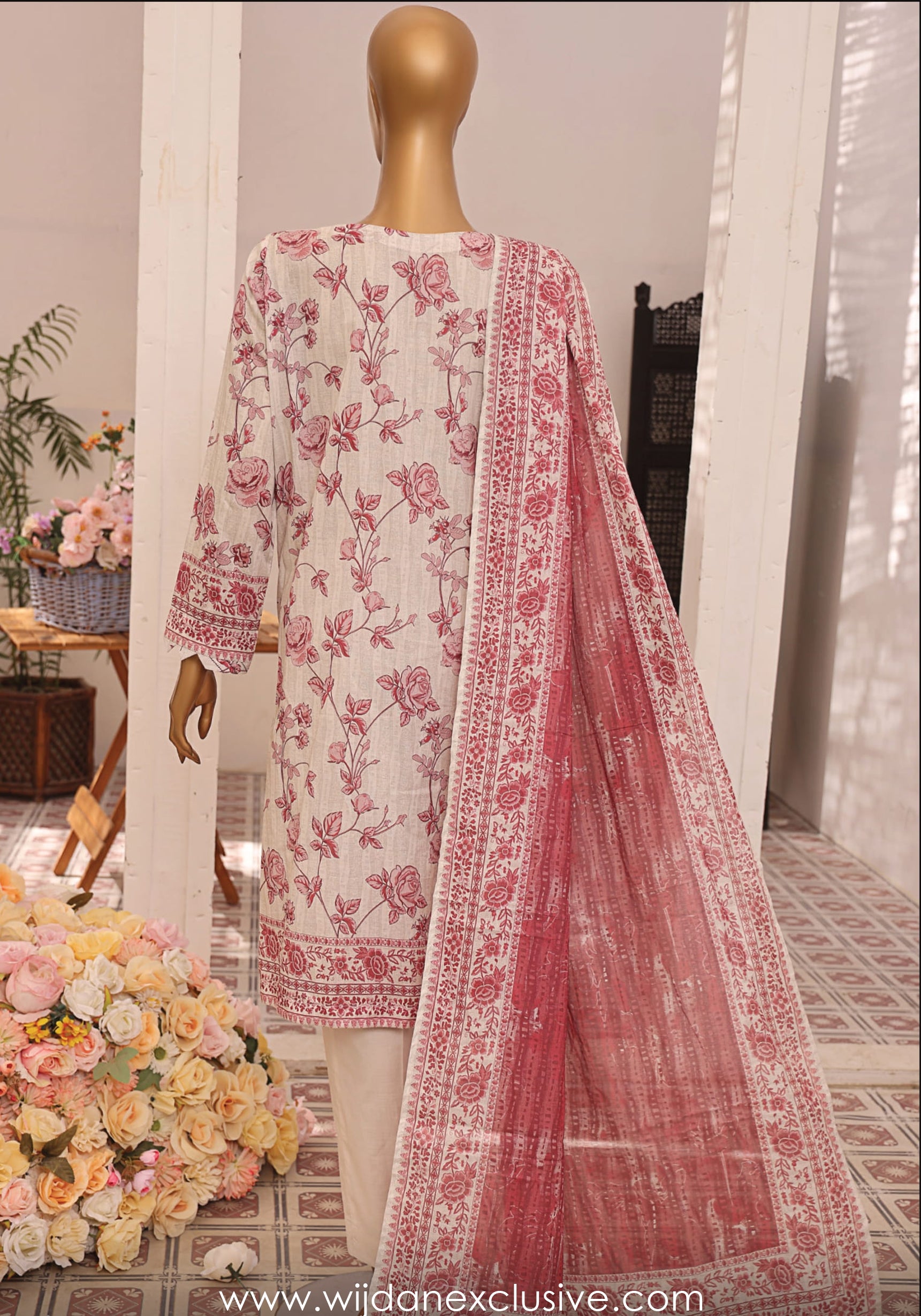HZ Asasa Embroidered Printed Lawn Collection Vol-02 D-02