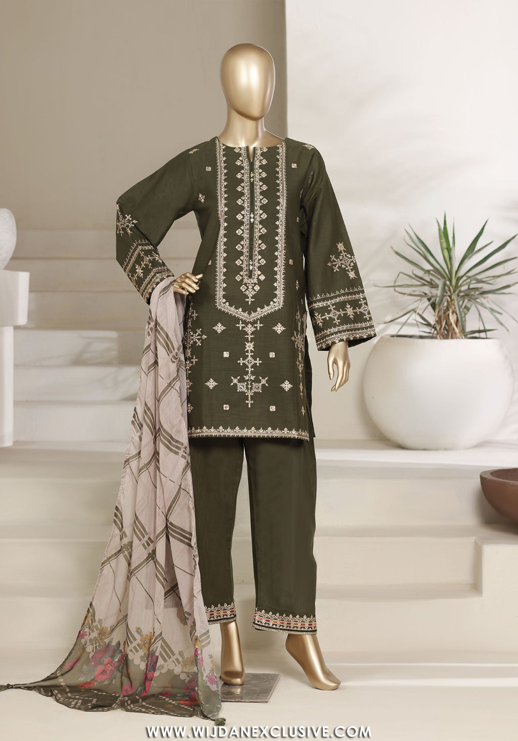 Sadabahar Stitched 3PC Festive Embroidered Cotton Co-Ords Collection - 2026 SB26FEC-02