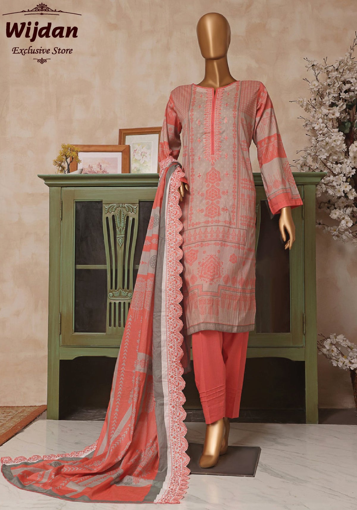 Aniiq Unstitched Embroidered Lawn Collection'23 D-23402
