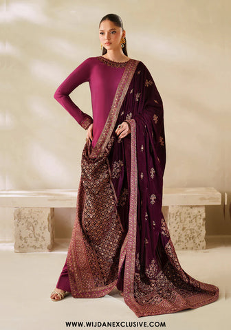 Zarif Exclusive Unstitched Velvet Shawls Collection - 2025 ZRF-VS-02