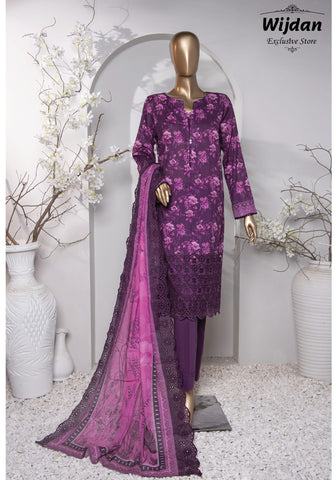 HZ Premium Embroidered Cotton Lawn Collection'24 D-02