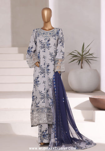 Sadabahar Stitched Festive Embroidered Viscose Collection - 2025 (ICE BLUE)