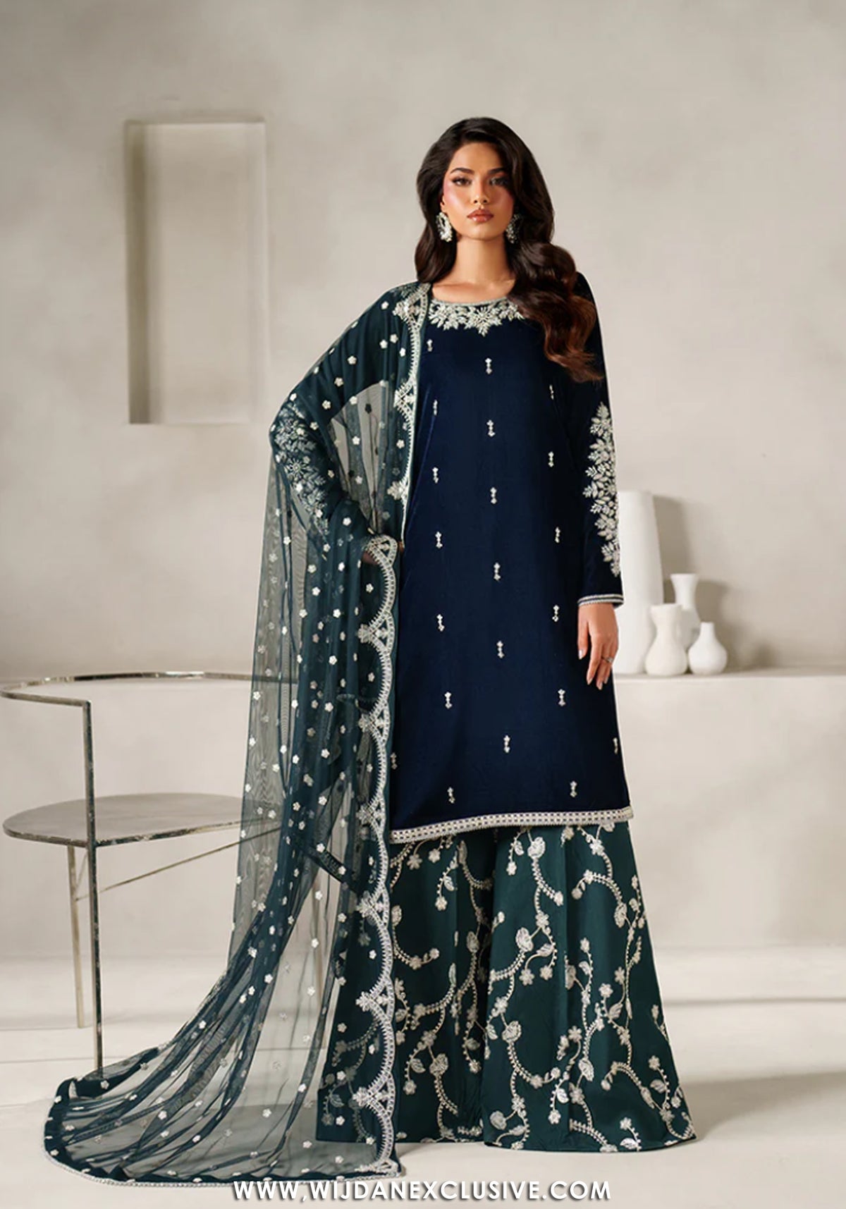 Zarif Unstitched Embroidered & Hand Embellished Velvet Collection - 2025 ZRF-V-02