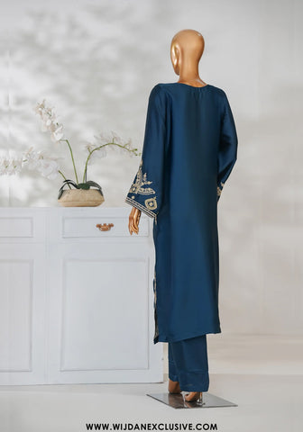 Mohar by Amna Khadija | Stitched Shamooz Silk 2PC Collection - 2026 (TEAL)