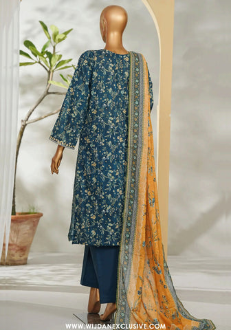 Bin Saeed Stitched Exclusive Printed Lawn Vol-I Collection - 2026 BSE-08-BLUE