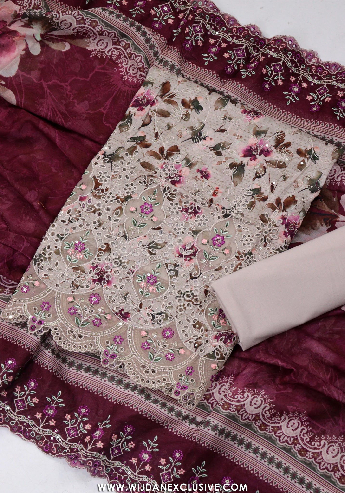 Bin Saeed Unstitched Embroidered Lawn Vol-I Collection - 2026 (PURPLE)