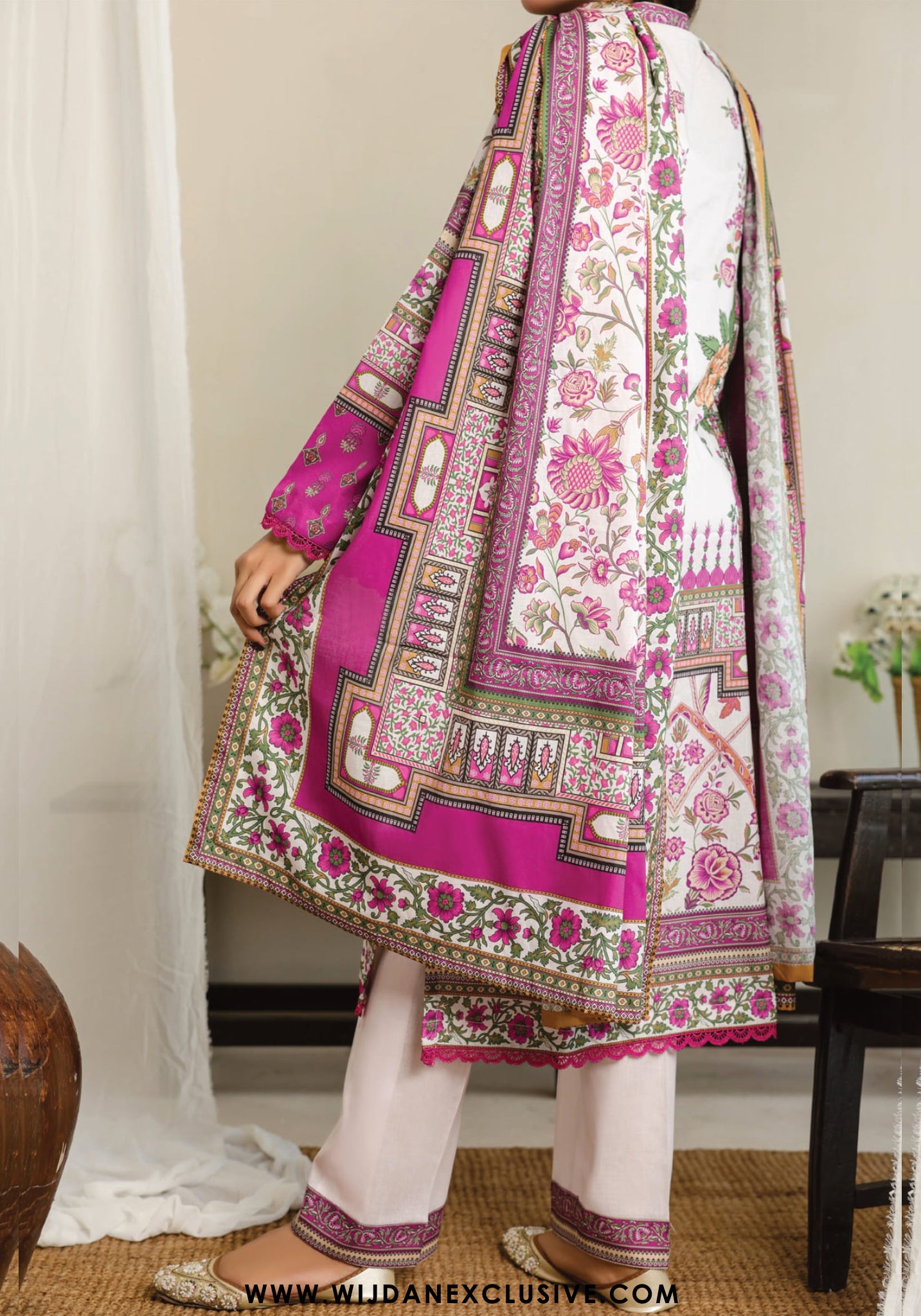 VS Daman Unstitched 3PC Digital Cambric Collection - 2025 D-2019