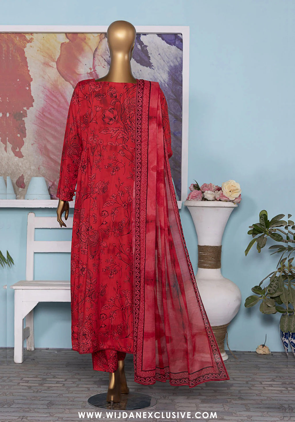 HZ Linen Wintry Unstitched 3PC Printed Collection - 2025 LWP-1314