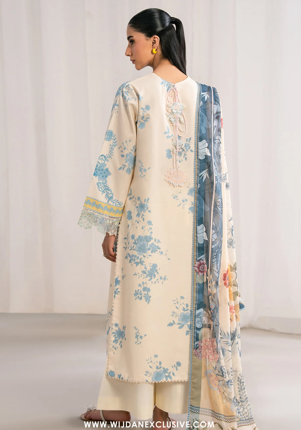 Nysa by Seran | Unstitched Printed & Embroidered Cambric Collection'26 (IVIORE)