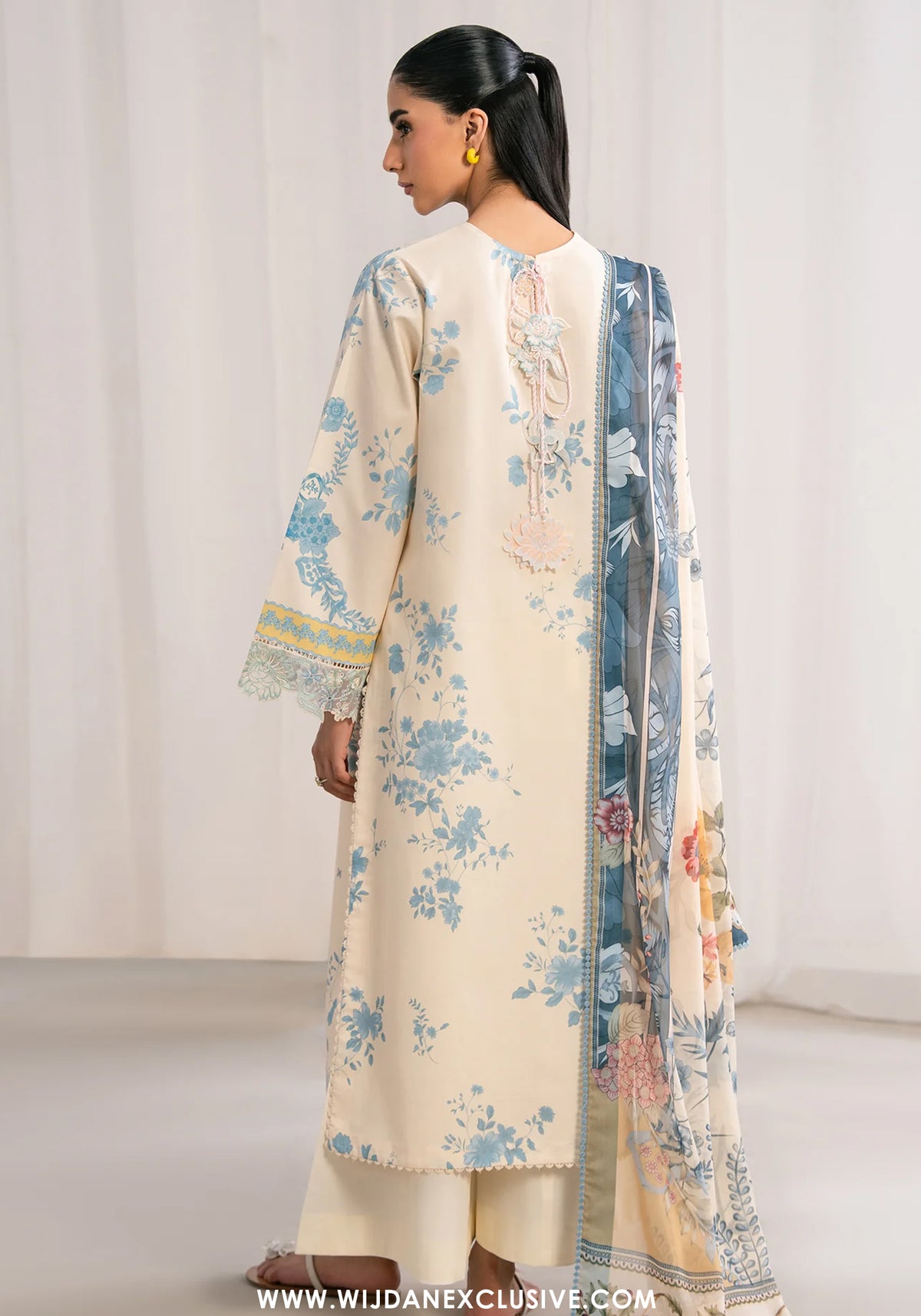 Nysa by Seran | Unstitched Printed & Embroidered Cambric Collection'26 (IVIORE)