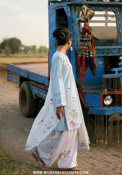 Casual Lite Her Stitched Embroidered Summer Cotton Lawn Collection - 2026 (D-02)