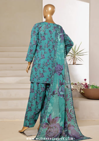 Sadabahar Printed Lawn with Farshi Shalwar Collection - 2025 (Sea Floral)