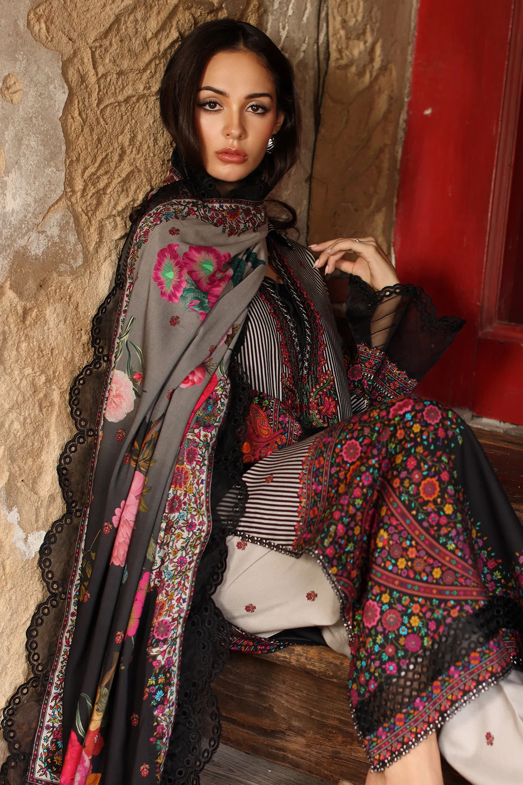Aniiq by Charizma | Unstitched Embroidered Linen Vol-II Collection'26 (ANW7-12)