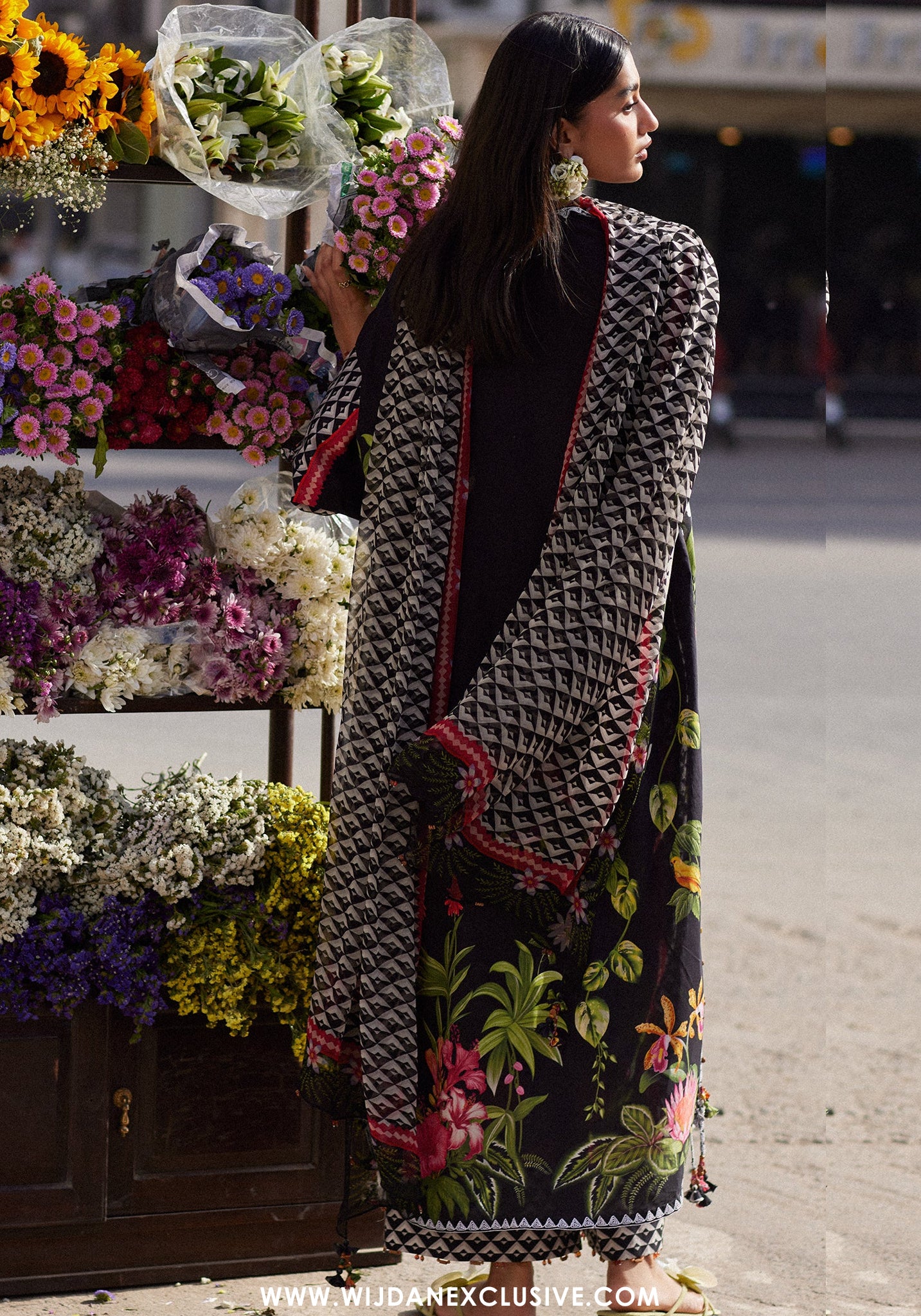 Wildflower by Zaha | Unstitched Festive Lawn Collection - 2026 (MIDNIGHT BLOOM)