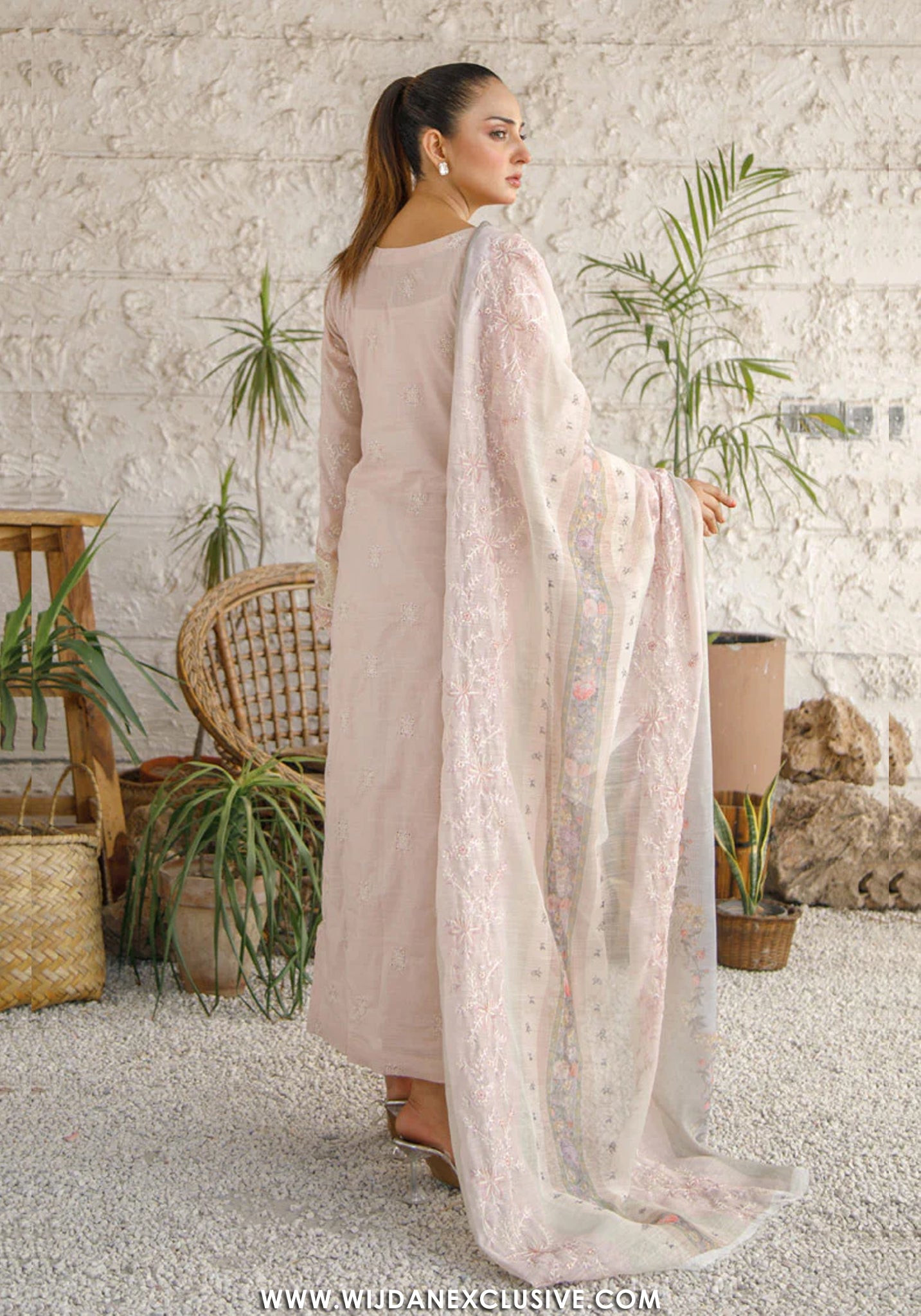 Chashni by Marjjan | Unstitched Embroidered Lawn Collection - 2026 MNC-204 (TEA PINK)