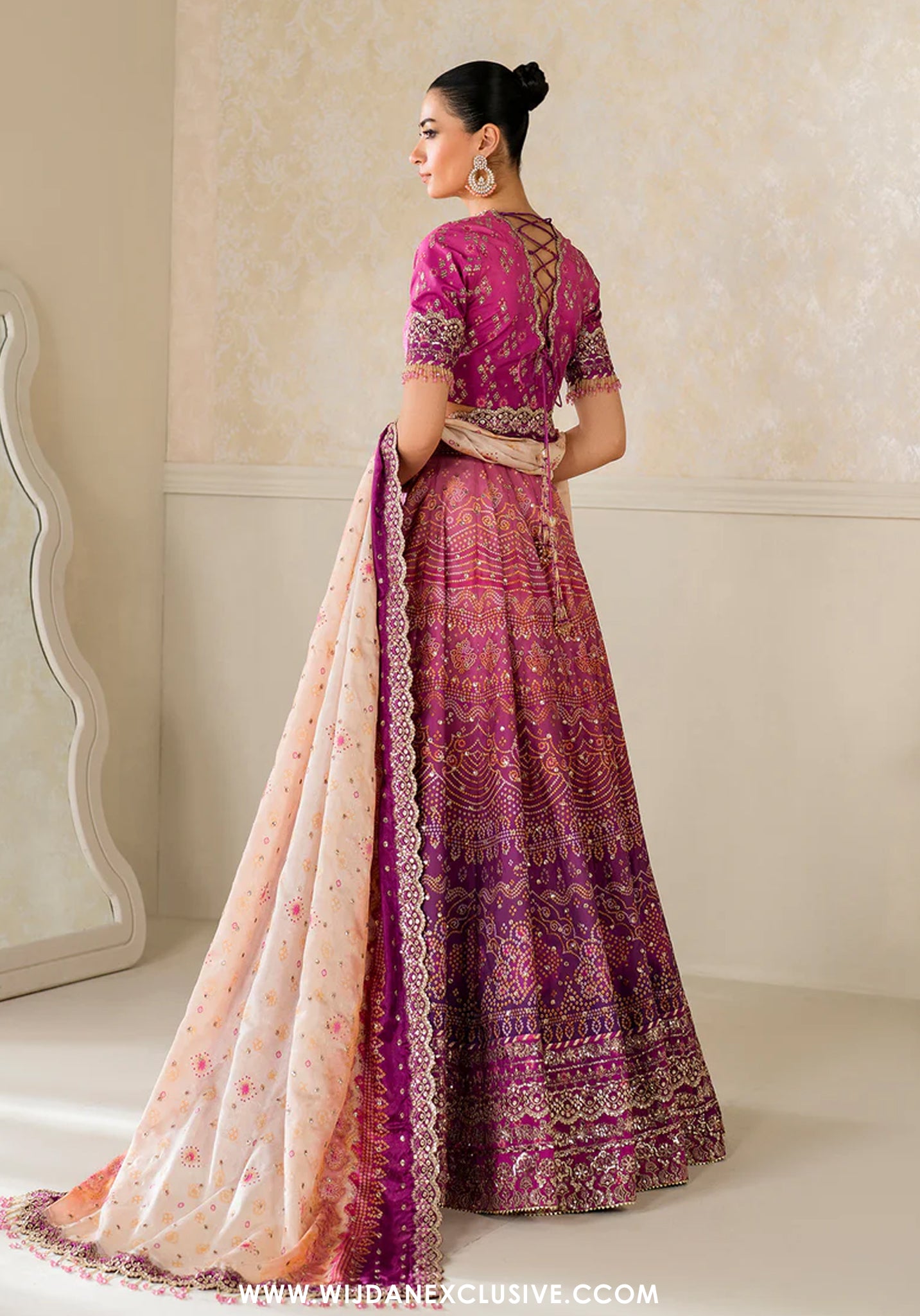 Baroque Unstitched Embroidered Chiffon Silk Collection UF-4366
