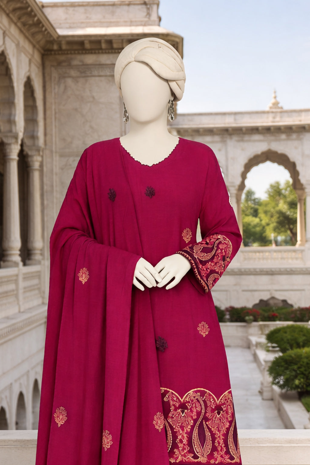 Chashni Broshia Unstitched Lawn Collection by Wijdan (D-02)