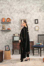 Yaadein by Tawakkal | Unstitched Fancy Heay Emb Velvet Collection - 2026 (D-5936)