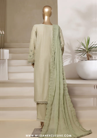 Sadabahar Stitched Luxury Embroidered Chikankari Collection - 2025 (Pista)