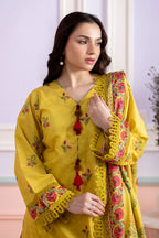 Zellburry Unstitched 3pc Printed & Embroidered Lawn Collection - 2026 (WUS-0441)